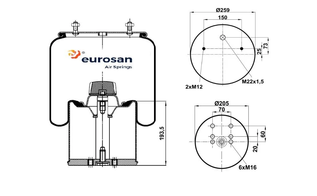 Coussin d'air BPW EUROSAN