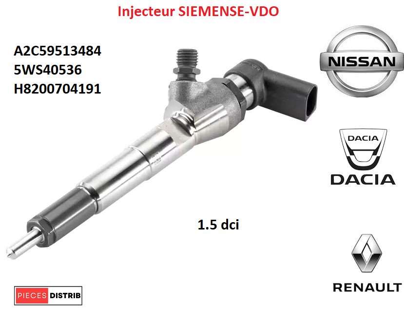 INJECTEUR SIEMENS-VDO 1.5dCi NEUF A2C59513484 8200903034 H8200704191