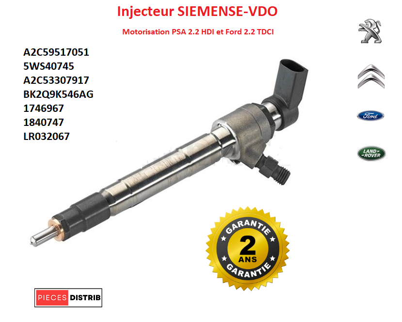 INJECTEUR SIEMENS VDO A2C59517051 BK2Q-9K546-AG NEUF