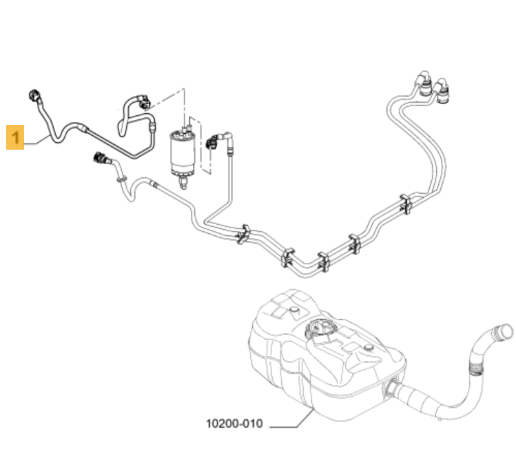 Durite carburant du filtre à la pompe Fiat Ducato 