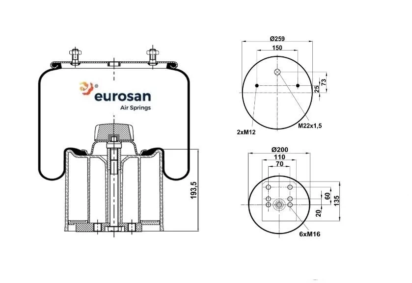 Coussin d'air BPW EUROSAN 37941-CPL