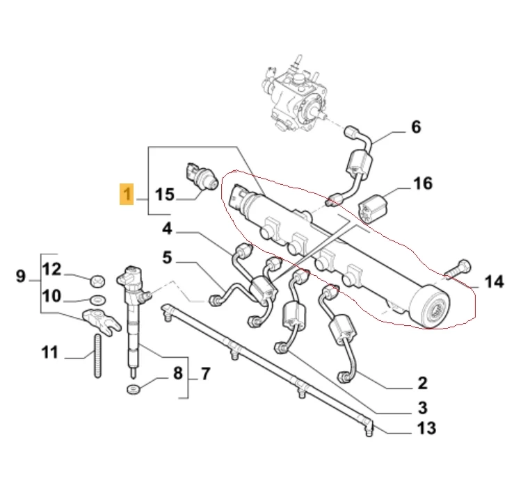 BOSCH 0 445 224 055 Tube de distributeur, carburant