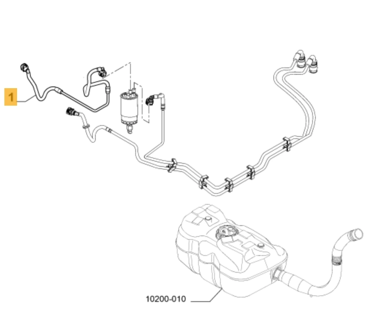 Durite carburant du filtre à la pompe Fiat Ducato 